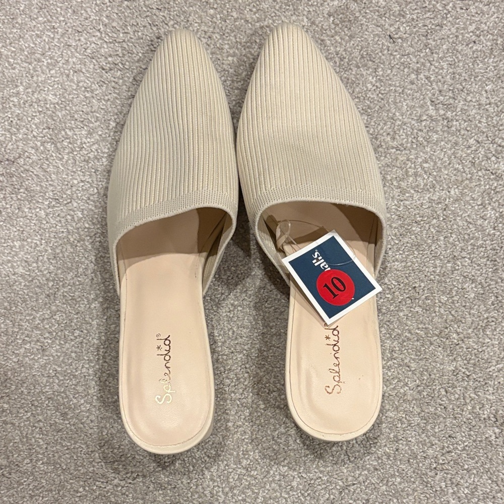 Splendid Women's Tan Ribbed Mules